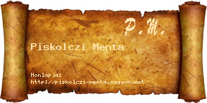 Piskolczi Menta névjegykártya